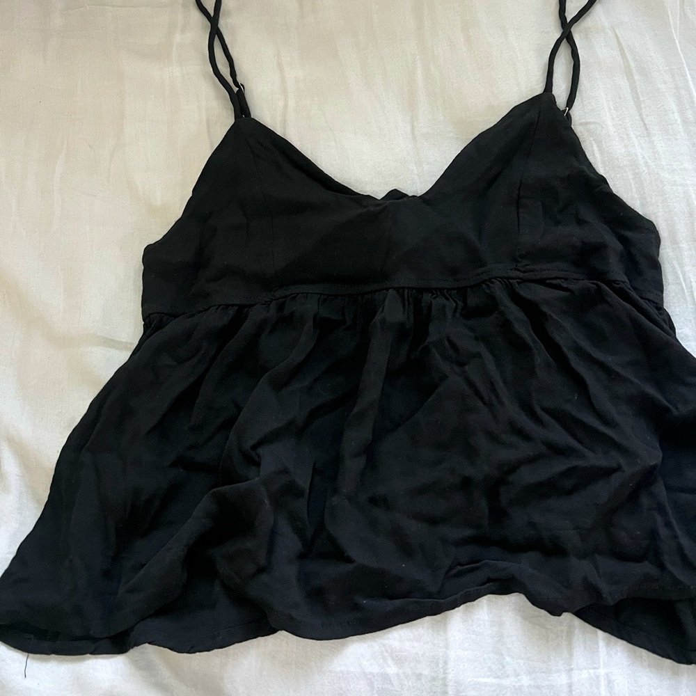 Brandy Melville Peplum Open Back Shirt